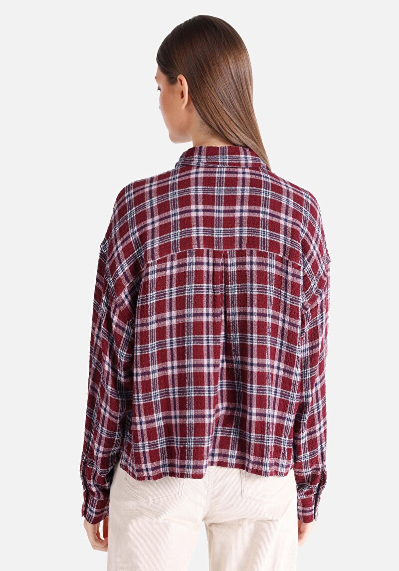 Показати інформацію про Сорочка З Довгим Рукавом Жіноча Бордова  Cl1065062