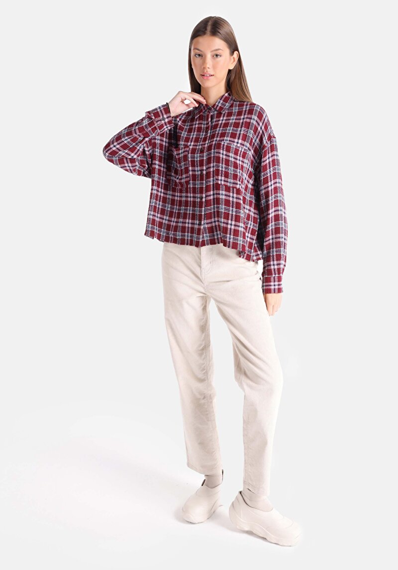 Показати інформацію про Сорочка З Довгим Рукавом Жіноча Бордова  Cl1065062