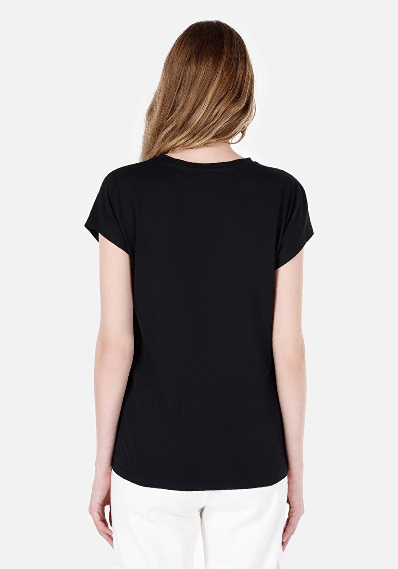 Показати інформацію про Футболка З Коротким Рукавом Жіноча Чорна  Cl1068579