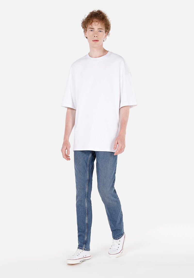 Зображення 044 Karl Джинси Чоловічі Сині Прямого Крою Cl1068595