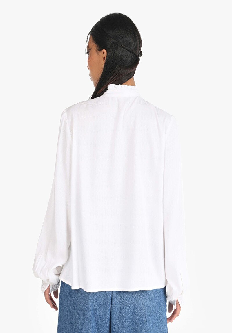 Показати інформацію про Сорочка З Довгим Рукавом Жіноча Біла  Cl1065070