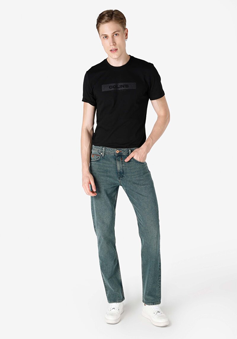 Зображення 045 David Джинси Чоловічі Зелені Класичного Крою Cl1066476