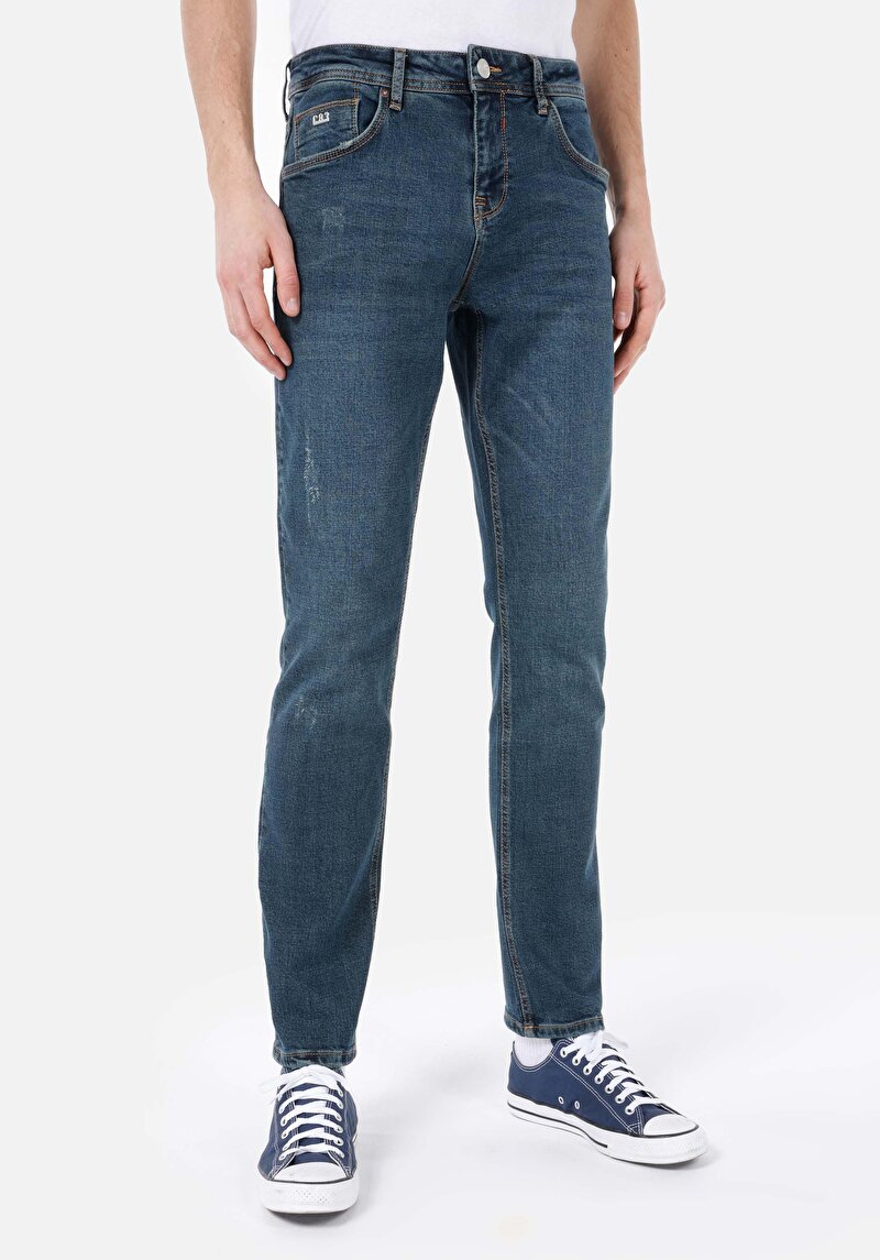 Зображення 044 Karl Джинси Чоловічі Блакитні Прямого Крою Cl1068599