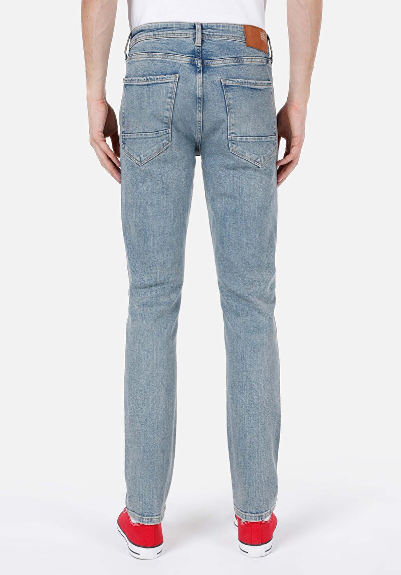 Зображення 044 Karl Джинси Чоловічі Блакитні Прямого Крою Cl1068601