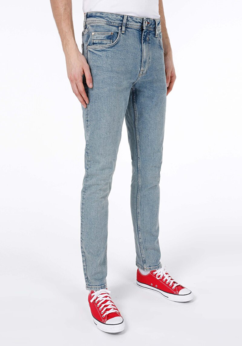 Зображення 044 Karl Джинси Чоловічі Блакитні Прямого Крою Cl1068601