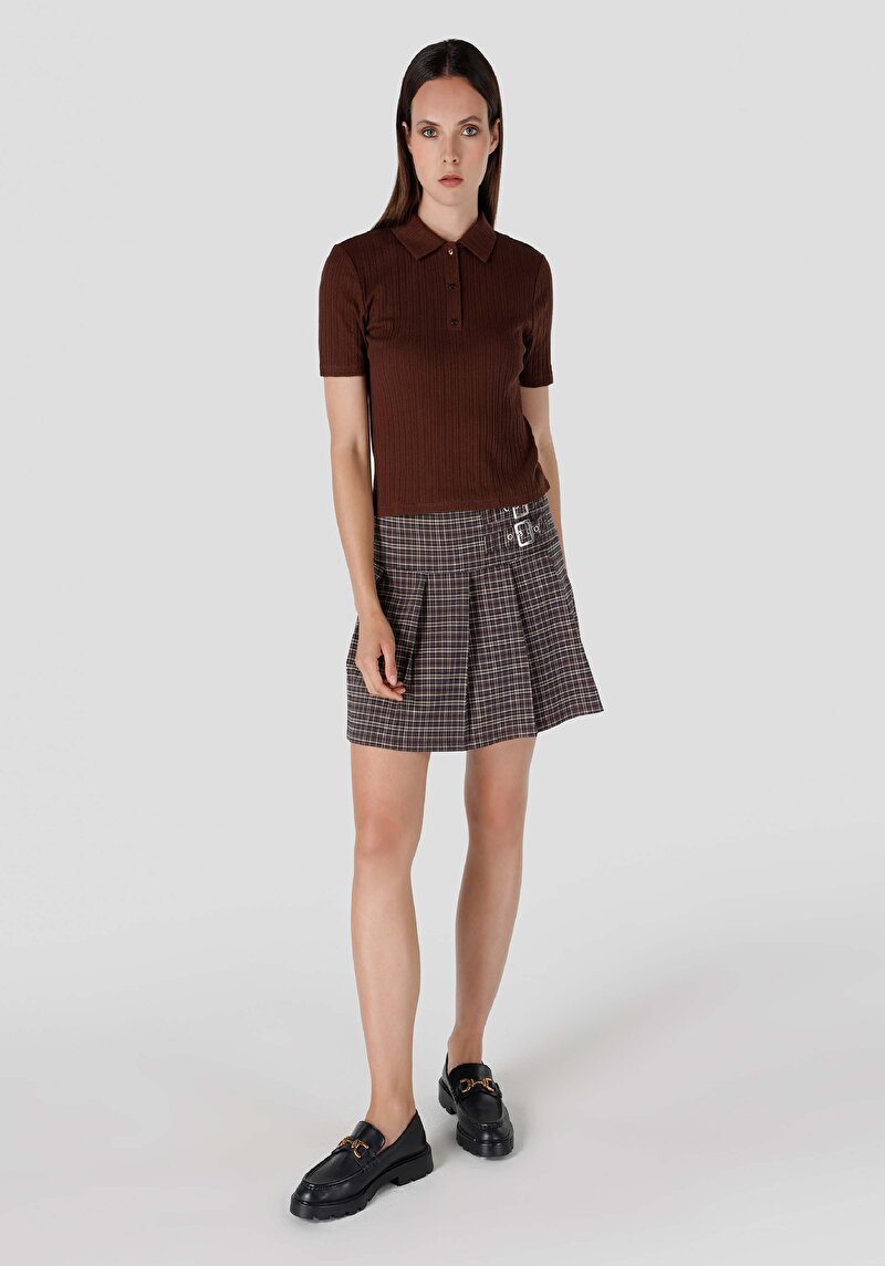 Показати інформацію про Футболка З Коротким Рукавом Жіноча Коричнева  Cl1065124