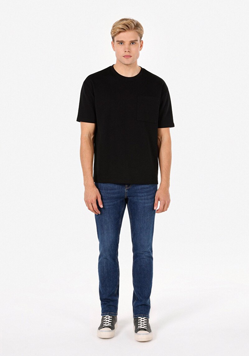 Зображення 044 Karl Джинси Чоловічі Блакитні Прямого Крою Cl1071313