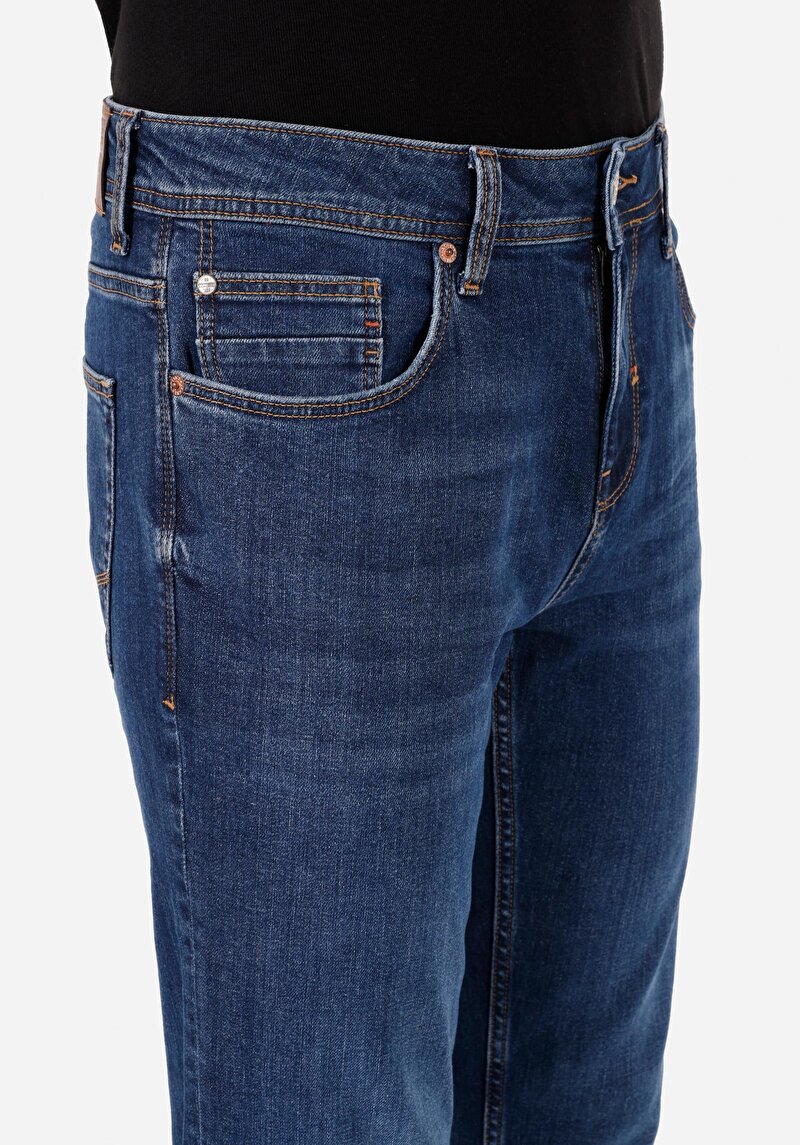 Зображення 044 Karl Джинси Чоловічі Блакитні Прямого Крою Cl1071313