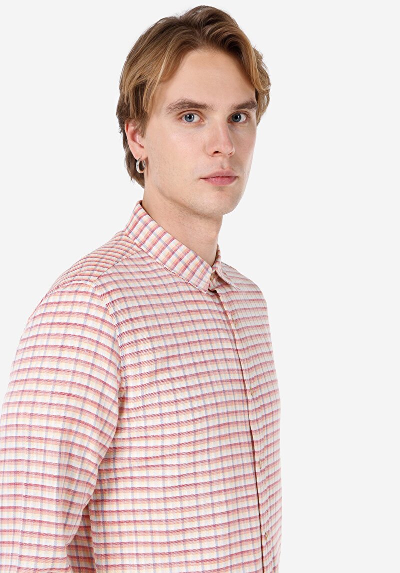 Зображення Сорочка З Довгим Рукавом Чоловіча Помаранчева Cl1067571