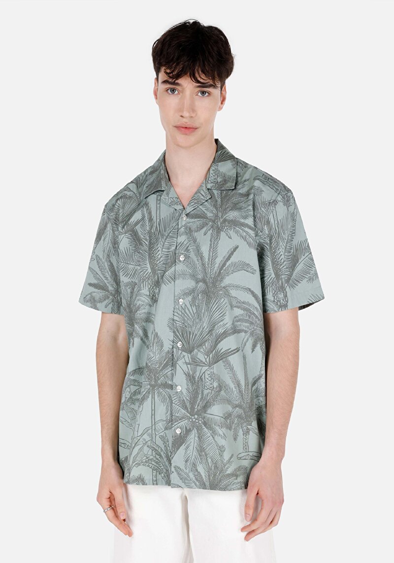 Зображення Сорочка З Коротким Рукавом Чоловіча Зелена Cl1067586