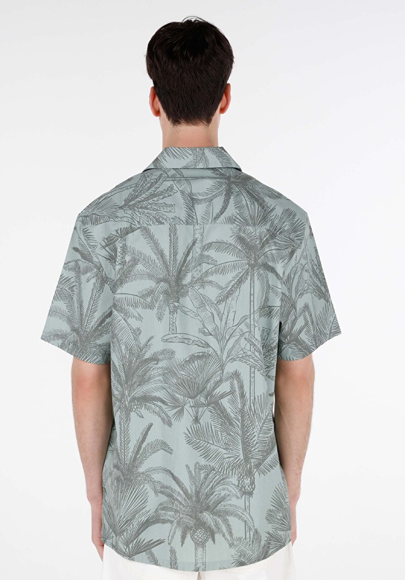 Показати інформацію про Сорочка З Коротким Рукавом Чоловіча Зелена  Cl1067586