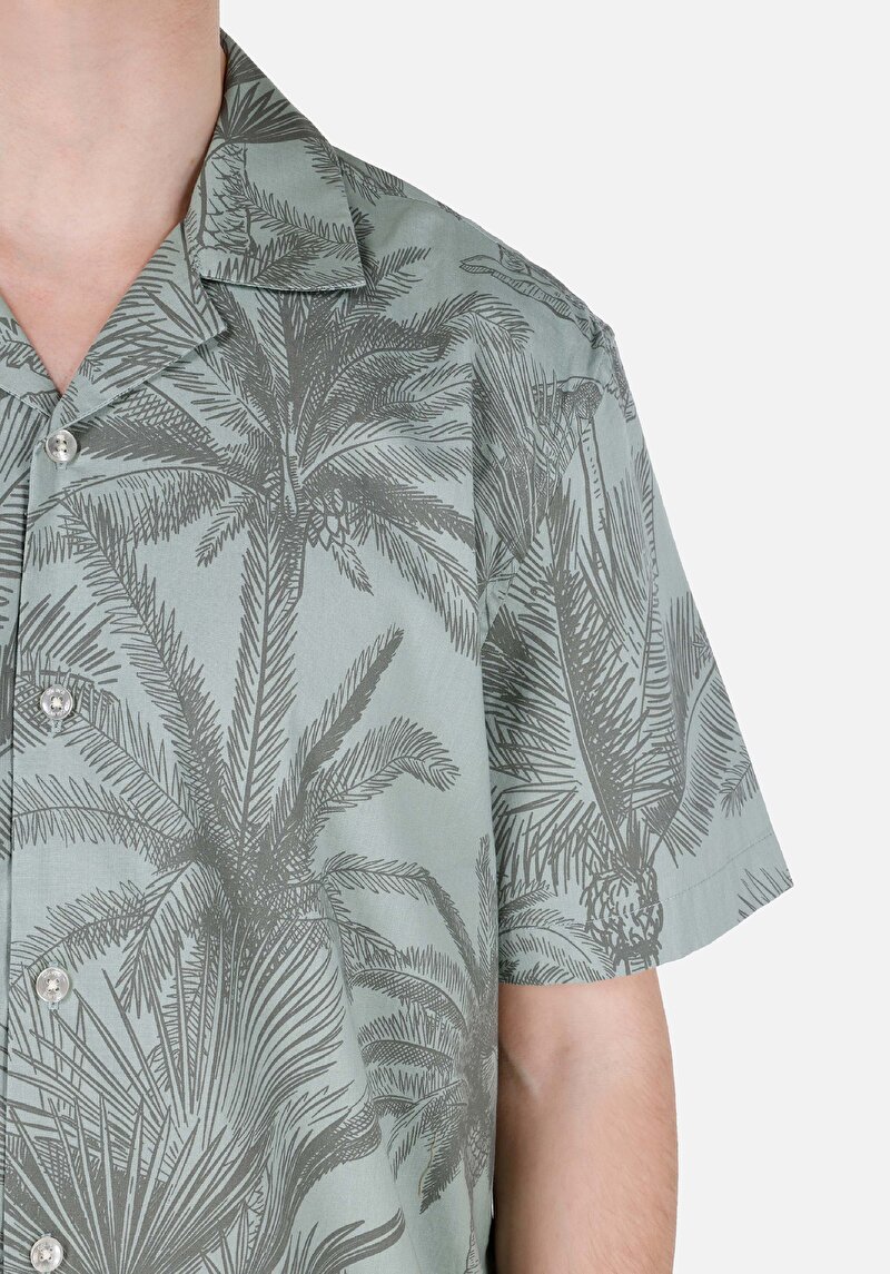 Показати інформацію про Сорочка З Коротким Рукавом Чоловіча Зелена  Cl1067586