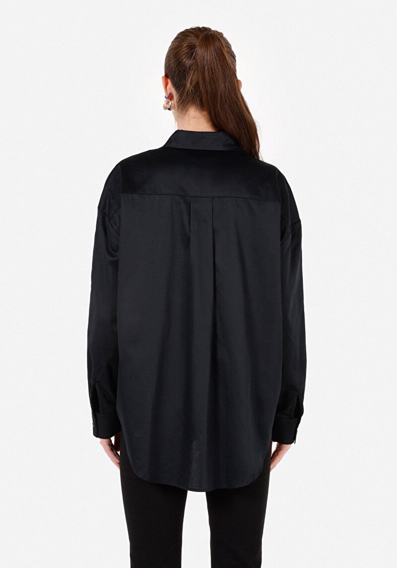 Зображення Сорочка З Довгим Рукавом Жіноча Чорна  Cl1071328