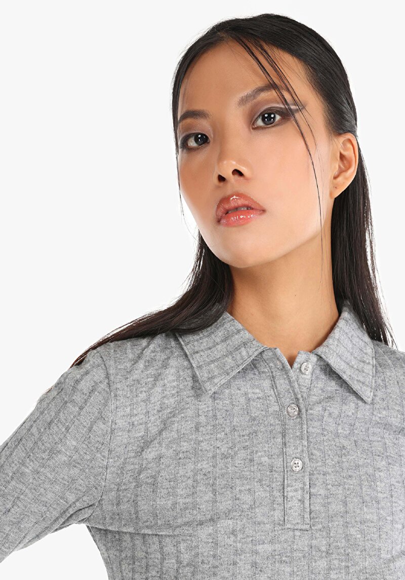 Показати інформацію про Футболка З Довгим Рукавом Жіноча Сіра  Cl1065155