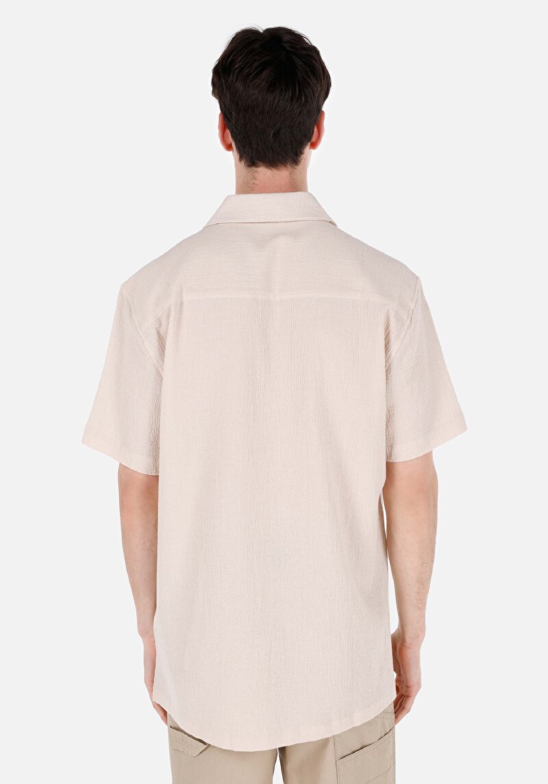 Показати інформацію про Сорочка З Коротким Рукавом Чоловіча Бежева  Cl1067591