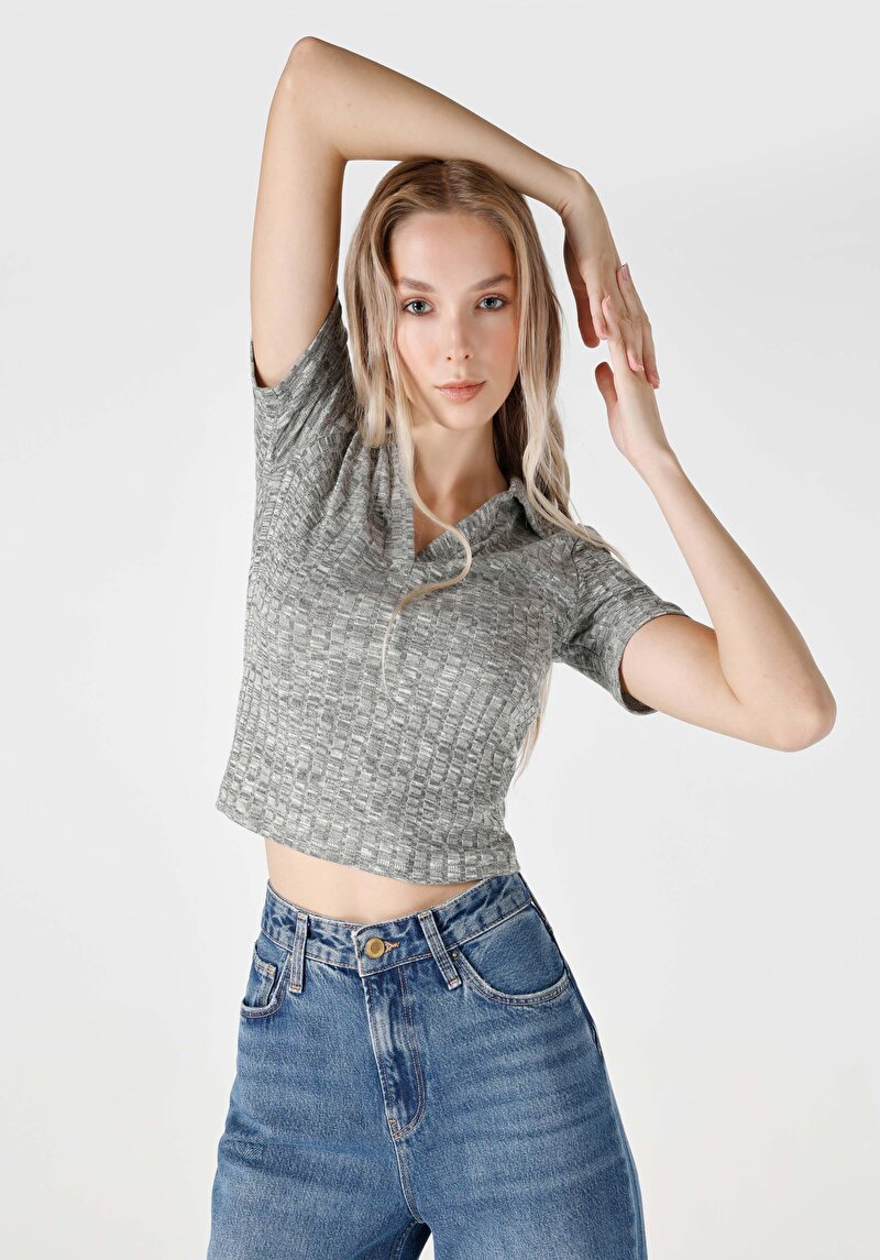 Зображення Футболка З Коротким Рукавом Жіноча Сіра  Cl1065185