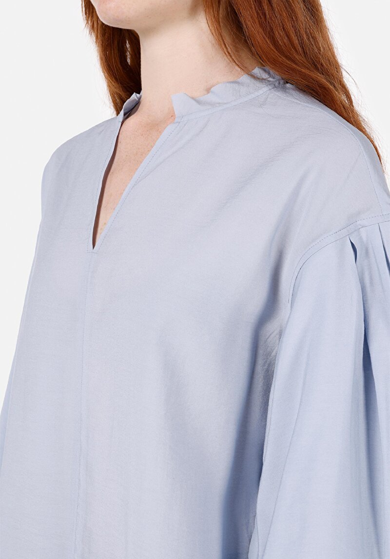 Зображення Сорочка З Довгим Рукавом Жіноча Блакитна Cl1072489