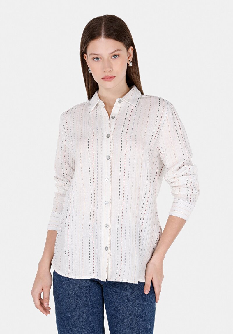 Зображення Сорочка З Довгим Рукавом Жіноча Біла Cl1072491