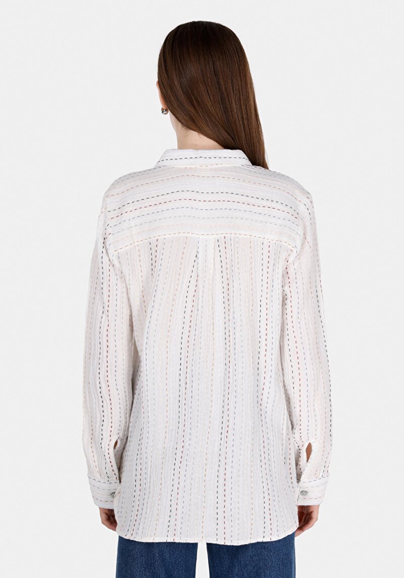 Показати інформацію про Сорочка З Довгим Рукавом Жіноча Біла  Cl1072491