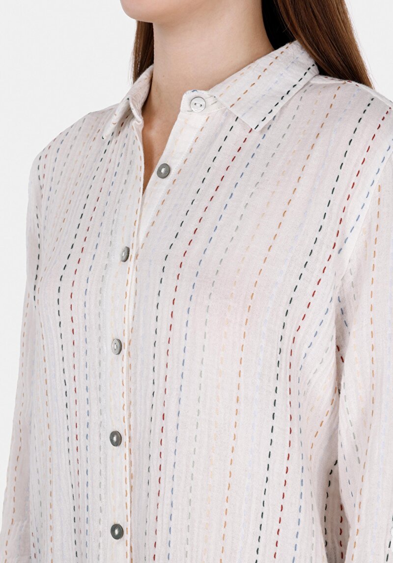 Показати інформацію про Сорочка З Довгим Рукавом Жіноча Біла  Cl1072491