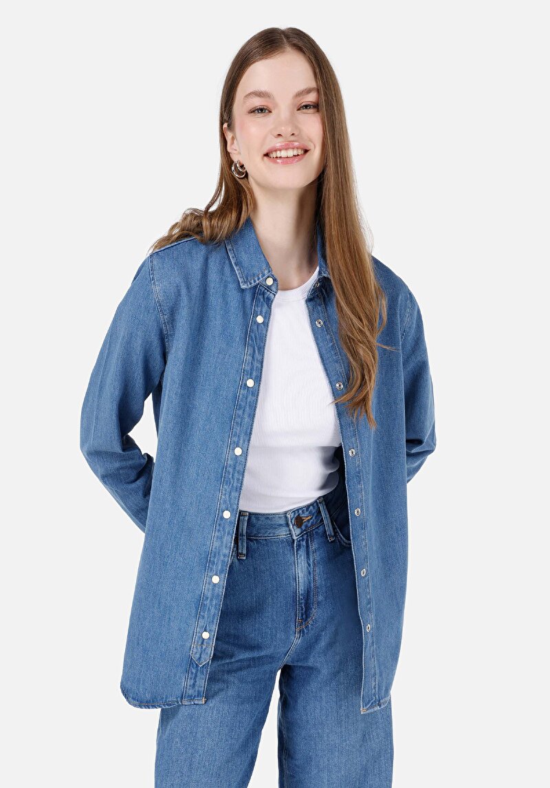 Зображення 470 Karen Сорочка З Довгим Рукавом Жіноча Блакитна  Cl1068644