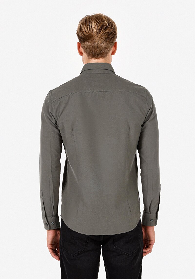 Показати інформацію про Сорочка З Довгим Рукавом Чоловіча Зелена  Cl1071394