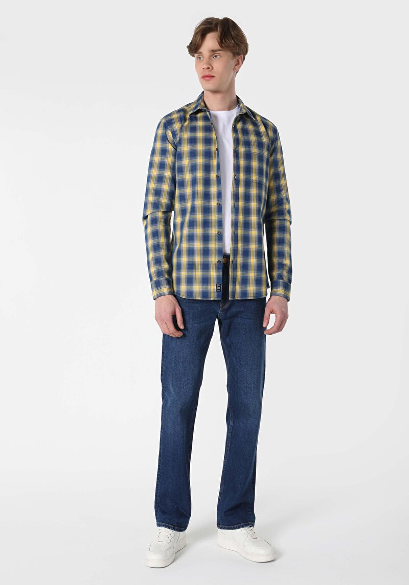 Показати інформацію про Сорочка З Довгим Рукавом Чоловіча Блакитна  Cl1061650