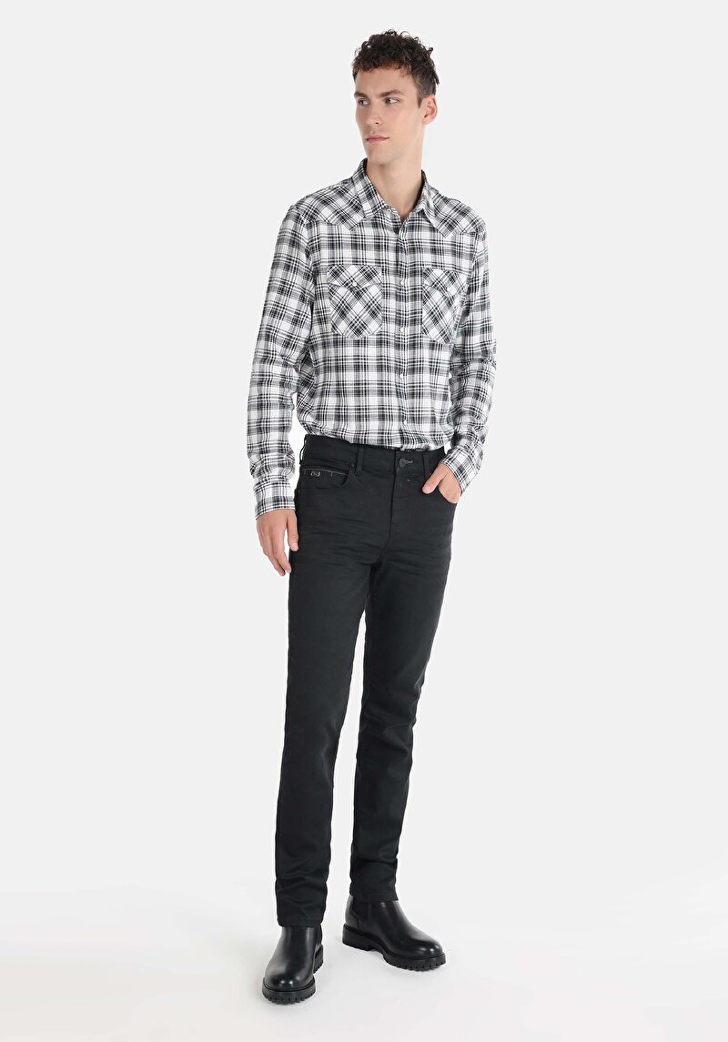 Зображення 044 Karl Джинси Чоловічі Чорні Прямого Крою Cl1066522