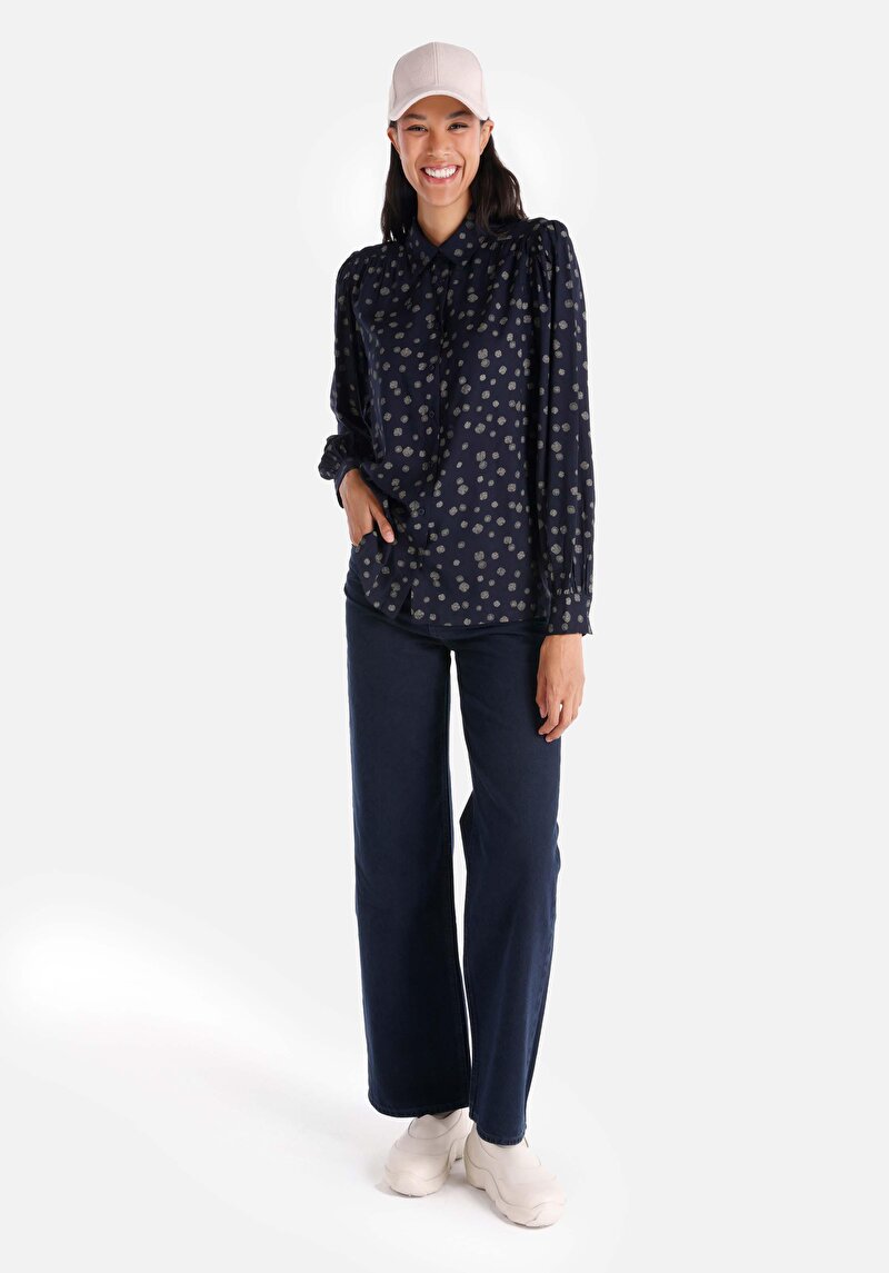 Зображення Сорочка З Довгим Рукавом Жіноча Синя Cl1065231