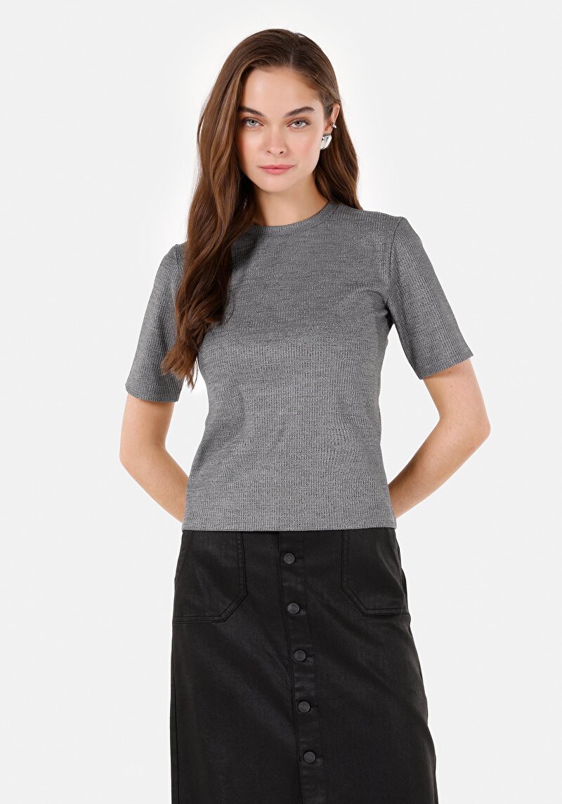 Показати інформацію про Футболка З Коротким Рукавом Жіноча Сіра  Cl1070449