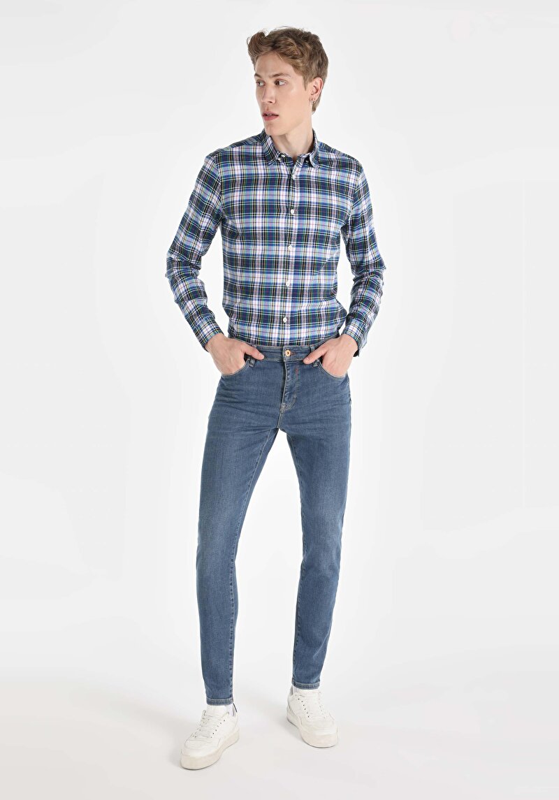 Зображення 041 Danny Джинси Чоловічі Блакитні Вузького Крою Cl1065233