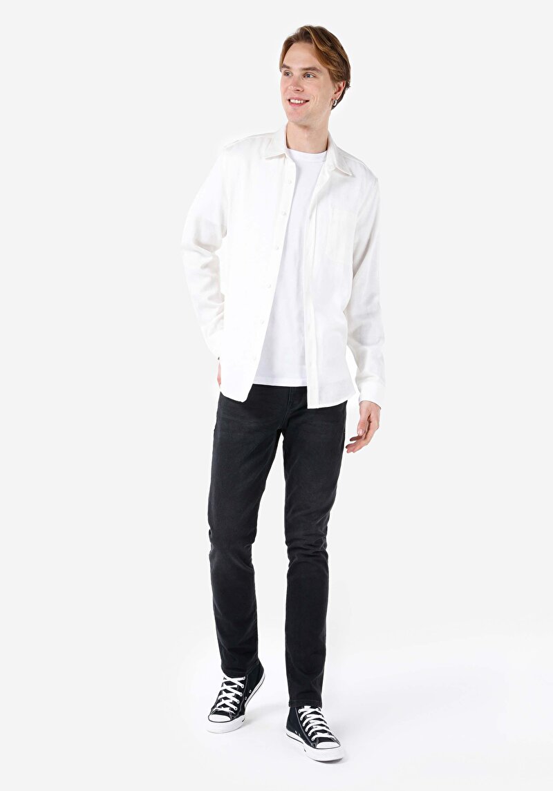 Зображення 044 Karl Джинси Чоловічі Блакитні Прямого Крою Cl1068661