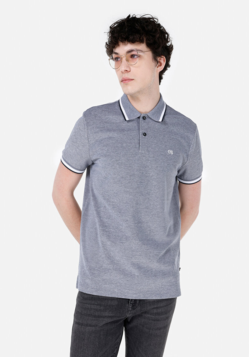 Зображення Поло З Коротким Рукавом Чоловіче Синє  Cl1067727