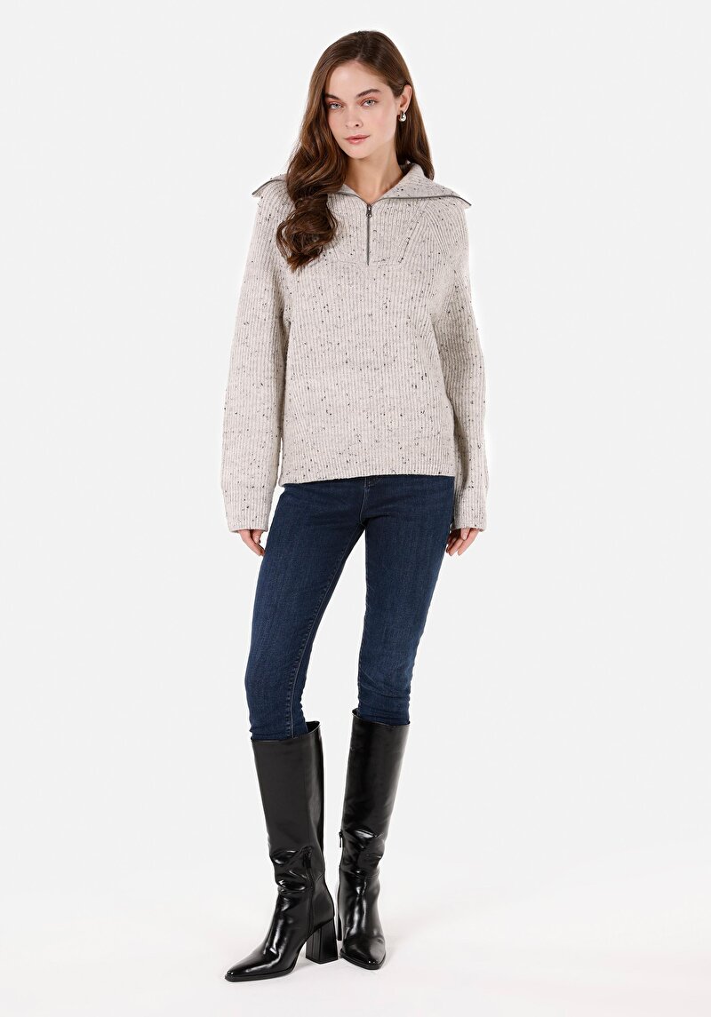 Показати інформацію про Светр Жіночий Сірий  Cl1071137