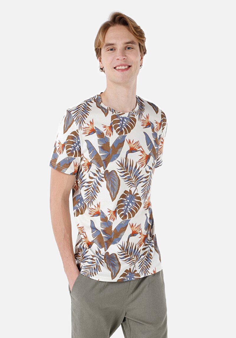 Зображення Футболка З Коротким Рукавом Чоловіча Бежева  Cl1067731