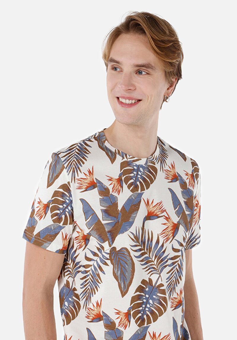 Показати інформацію про Футболка З Коротким Рукавом Чоловіча Бежева  Cl1067731