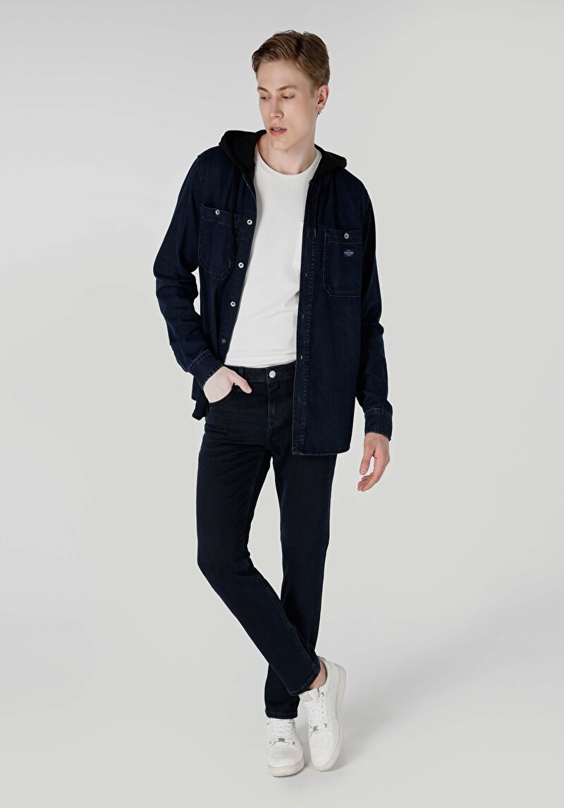 Зображення 044 Karl Джинси Чоловічі Блакитні Прямого Крою Cl1066539