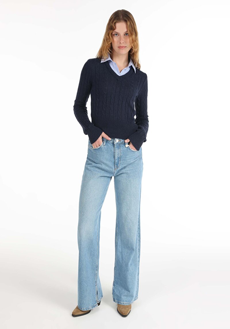 Показати інформацію про Светр Жіночий Синій  Cl1065253