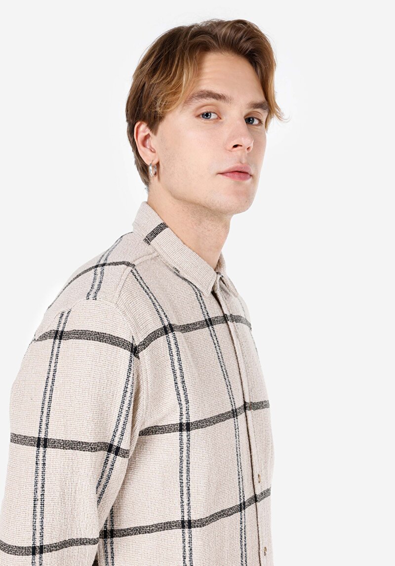 Зображення Сорочка З Довгим Рукавом Чоловіча Бежева Cl1067862