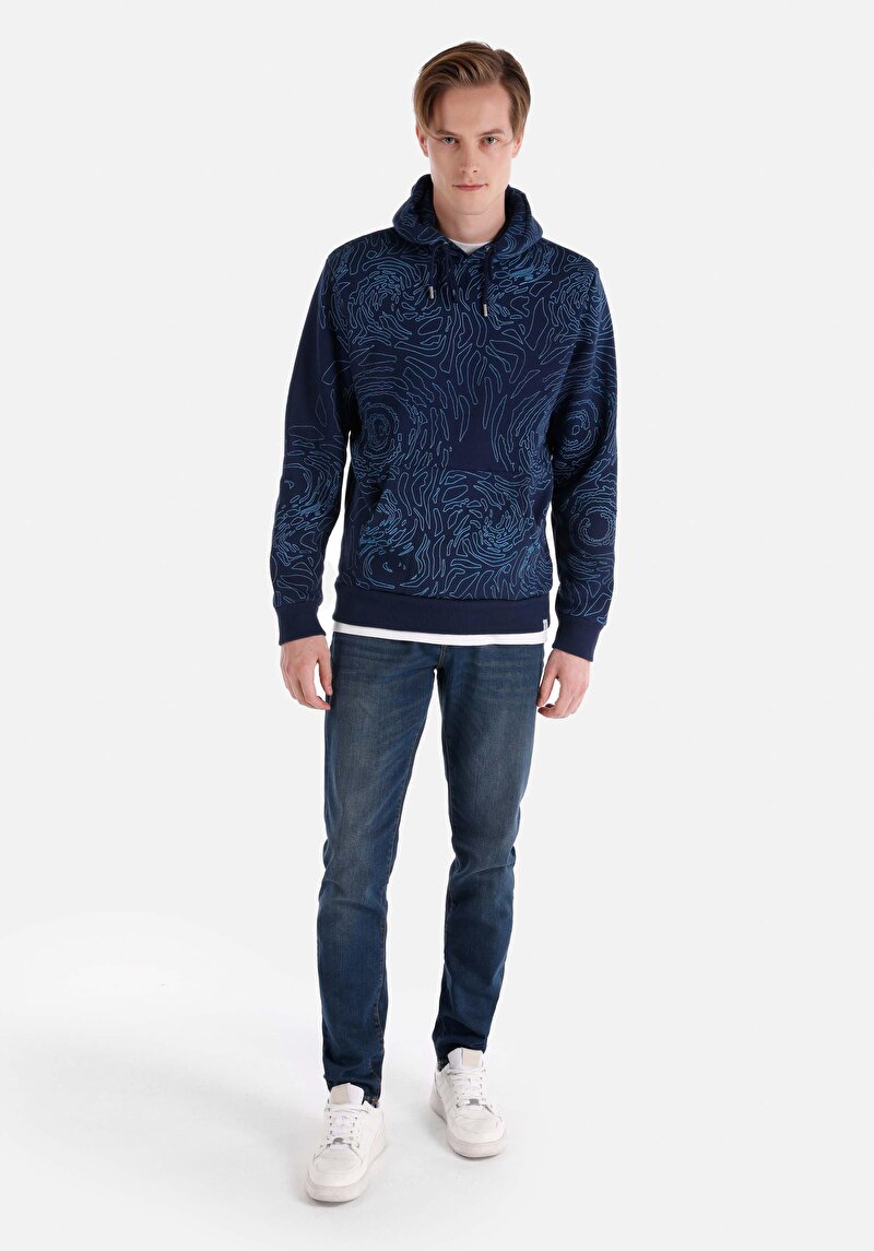 Показати інформацію про Толстовка Чоловіча Синя  Cl1066553