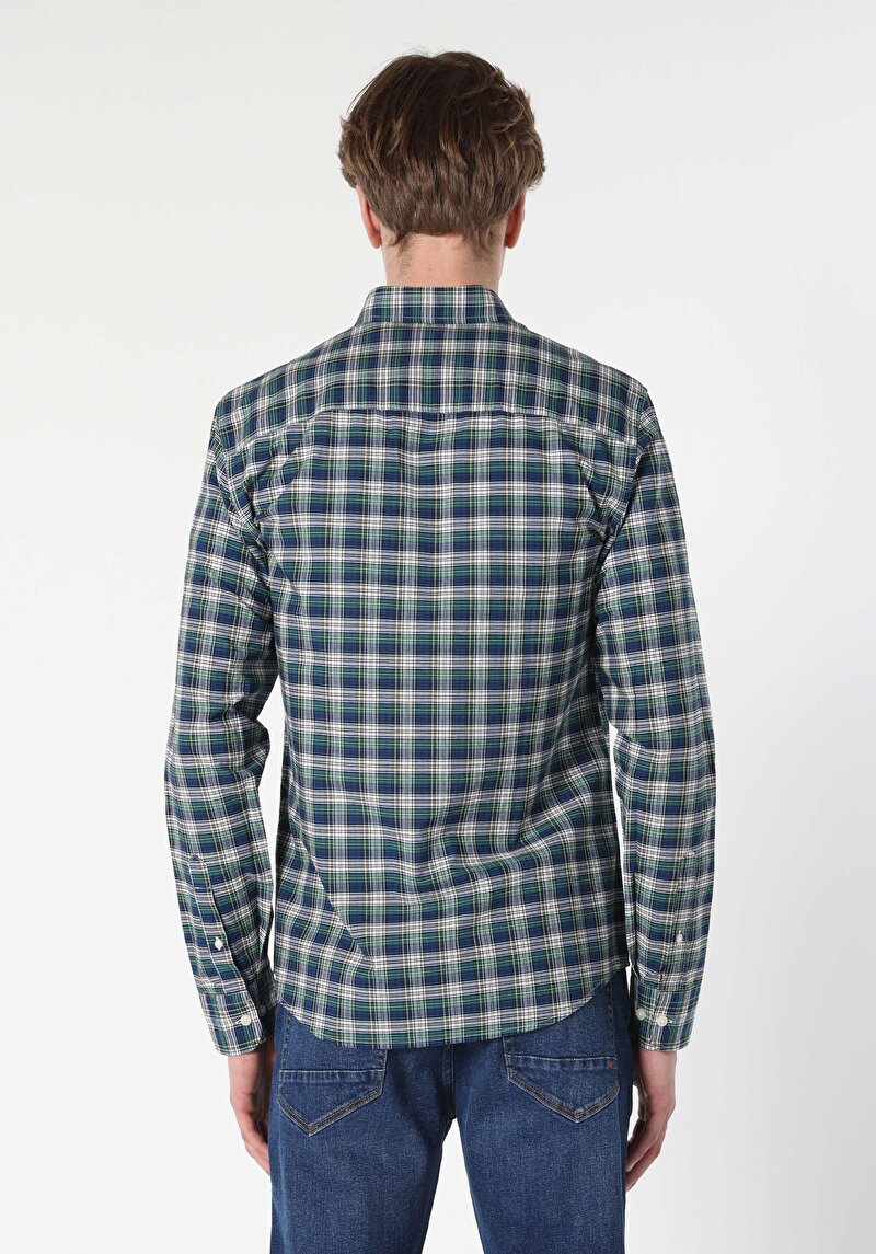 Показати інформацію про Сорочка З Довгим Рукавом Чоловіча Синя  Cl1061792