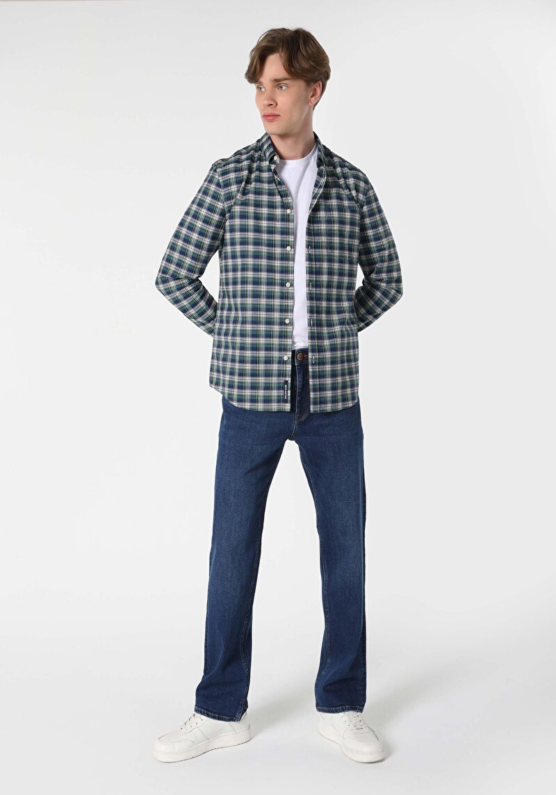 Показати інформацію про Сорочка З Довгим Рукавом Чоловіча Синя  Cl1061792