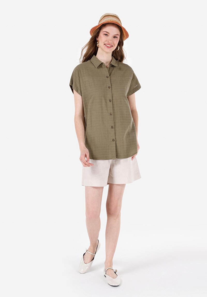 Зображення Сорочка З Коротким Рукавом Жіноча Зелена Cl1067882