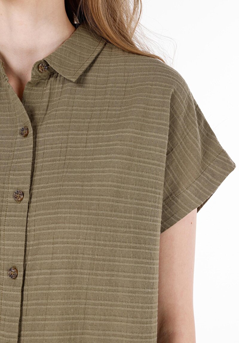 Показати інформацію про Сорочка З Коротким Рукавом Жіноча Зелена  Cl1067882