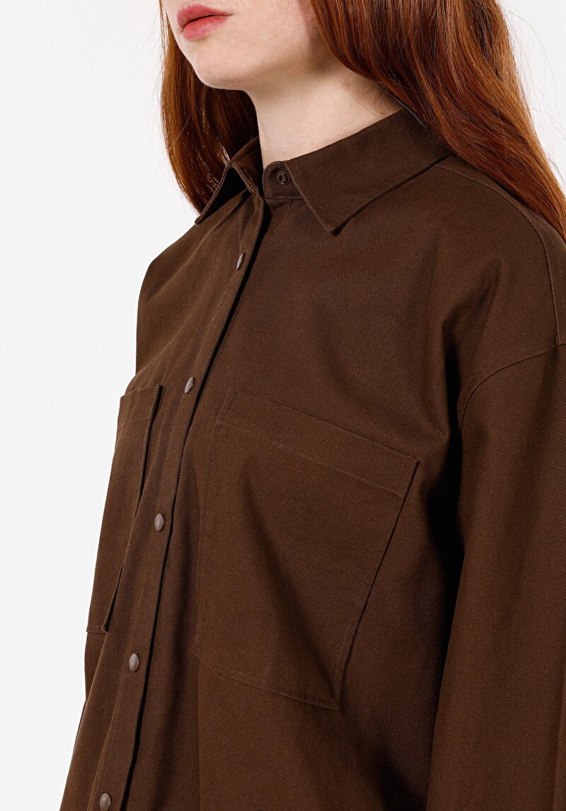 Зображення Сорочка З Довгим Рукавом Жіноча Коричнева Cl1071165