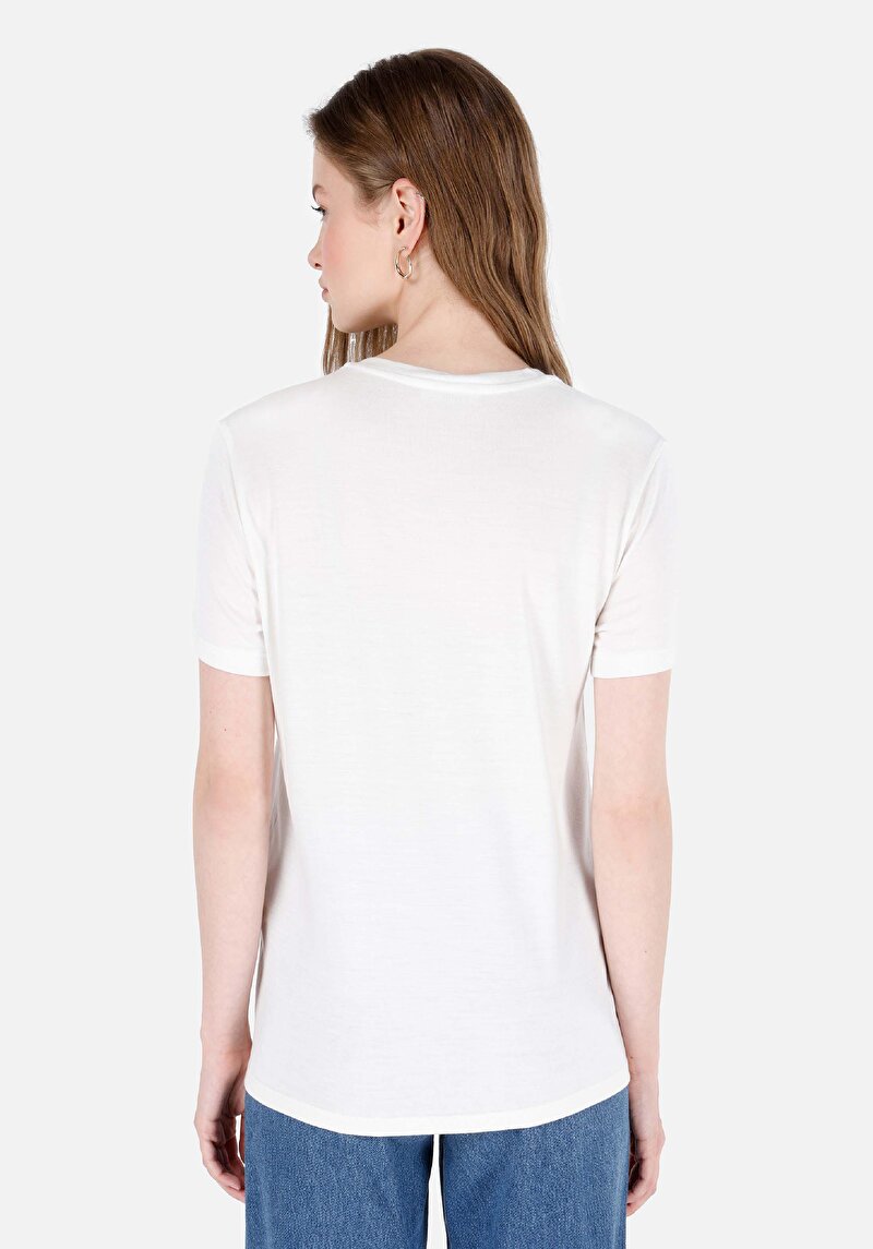 Показати інформацію про Футболка З Коротким Рукавом Жіноча Біла  Cl1066582