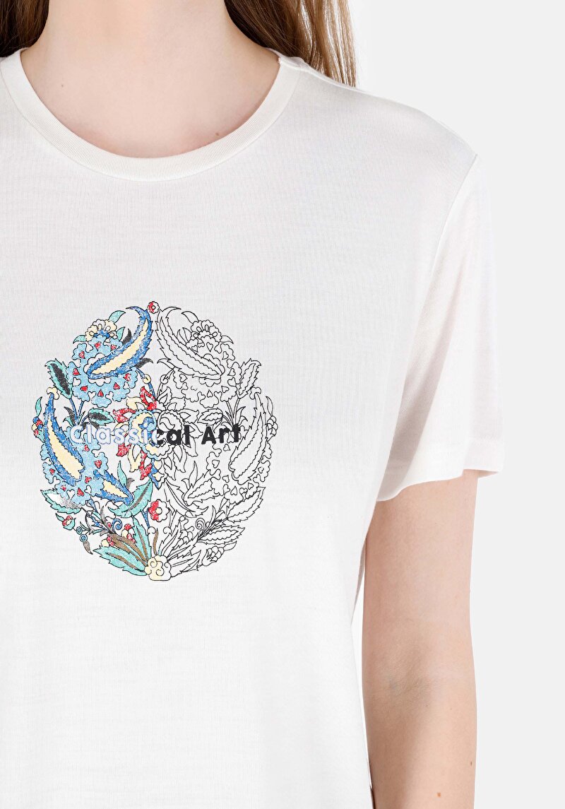 Показати інформацію про Футболка З Коротким Рукавом Жіноча Біла  Cl1066582