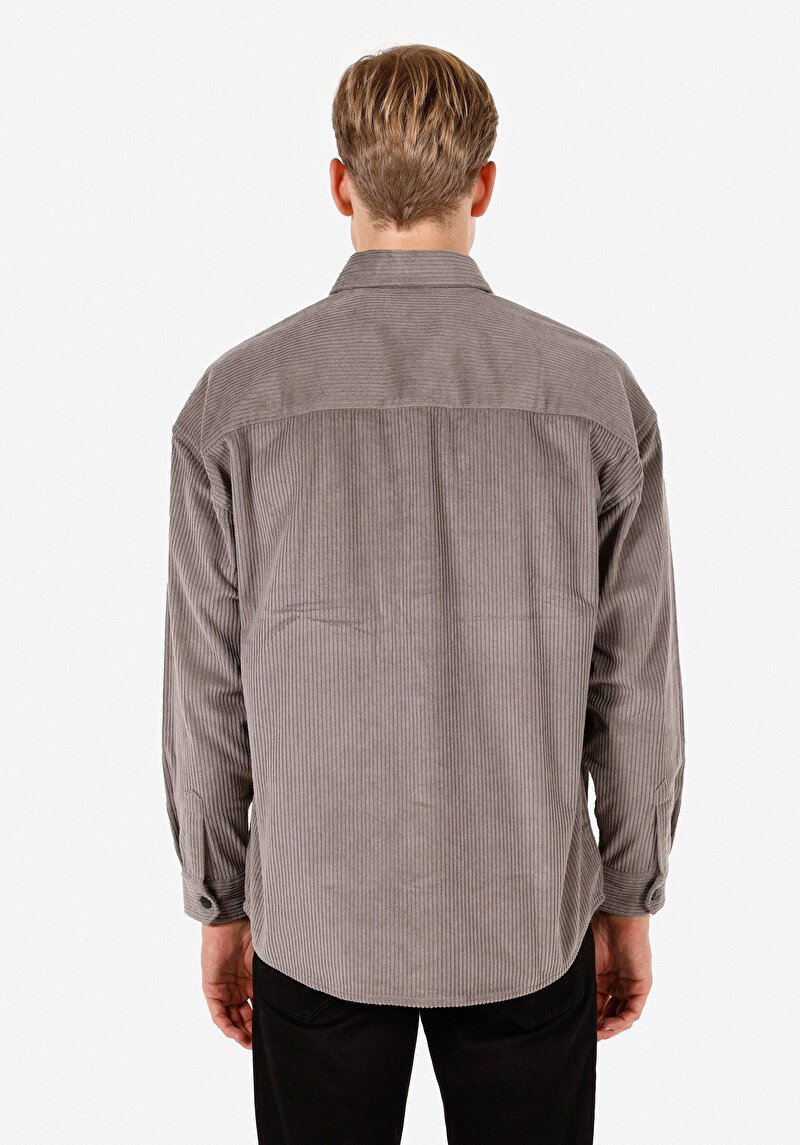 Показати інформацію про Сорочка З Довгим Рукавом Чоловіча Сіра  Cl1071444