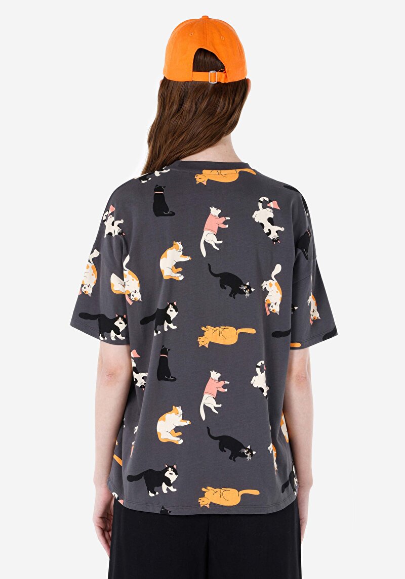 Показати інформацію про Футболка З Коротким Рукавом Жіноча Сіра  Cl1067933