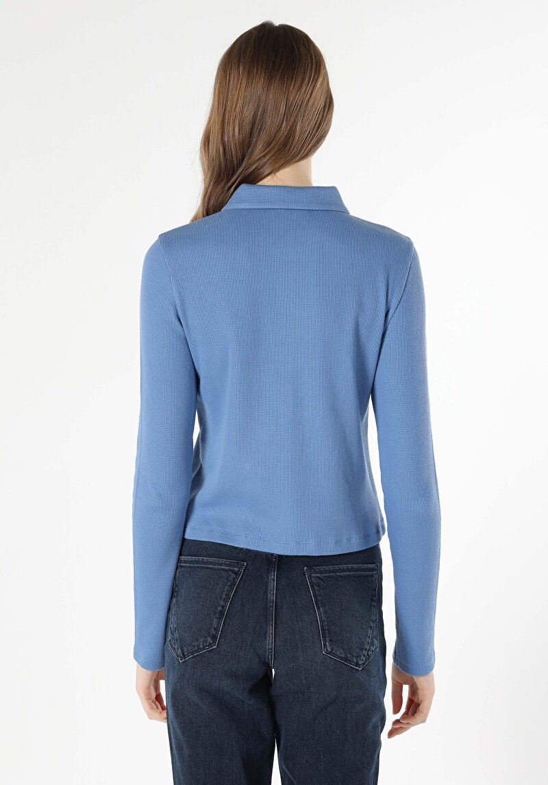 Показати інформацію про Футболка З Довгим Рукавом Жіноча Блакитна  Cl1061899